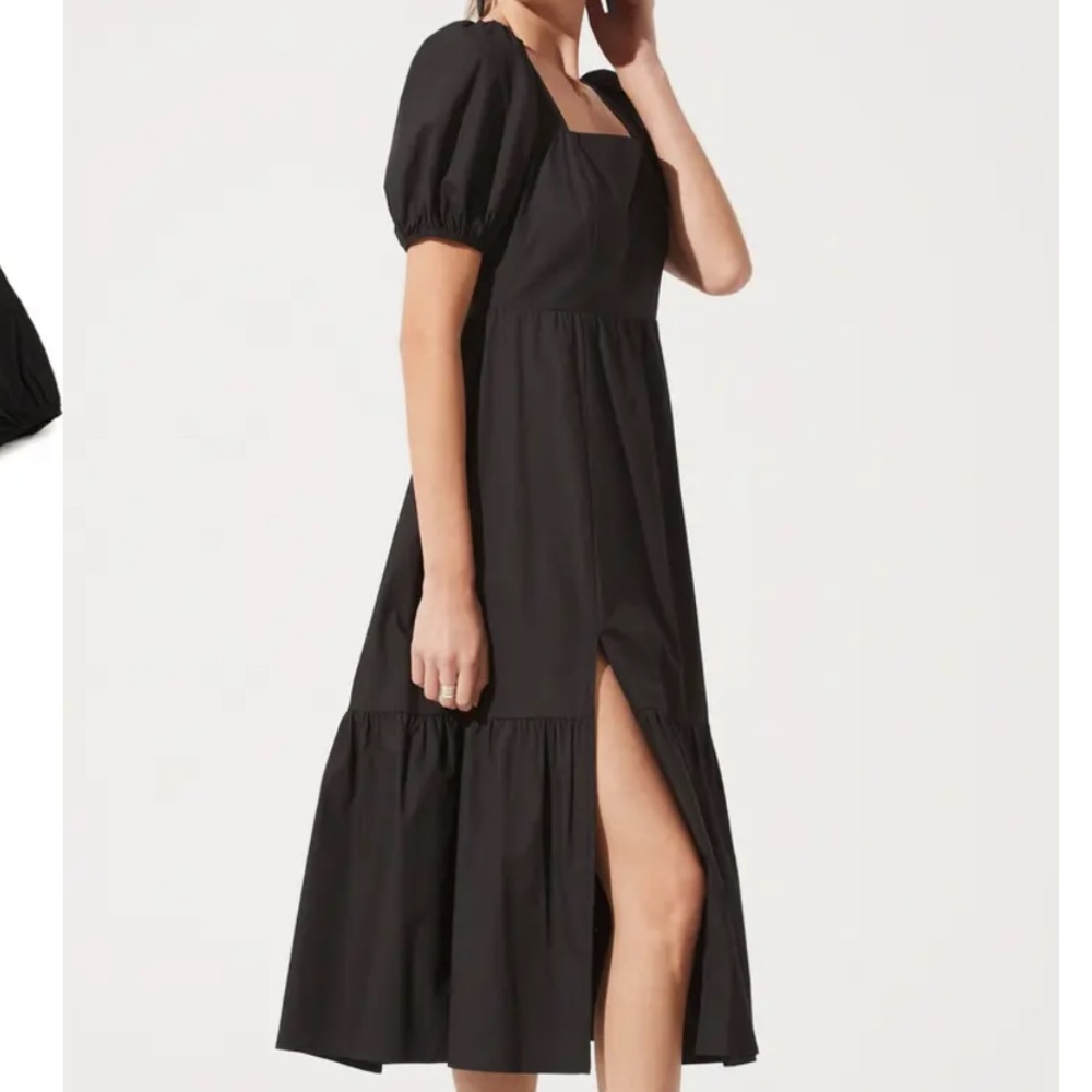 ASTR Poplin Puff Sleeve Dress - Picture 3 of 4